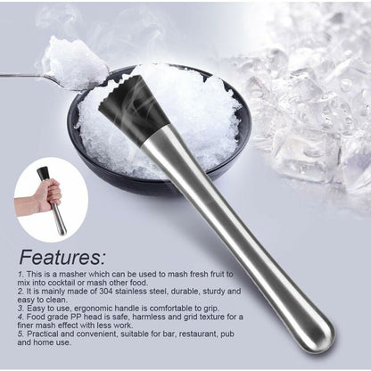 Pc Cocktail Muddler Stainless Steel Bar Stick Mojito Muddler Fruit Mixer Ideal Bartender Tool Barware - Image 3