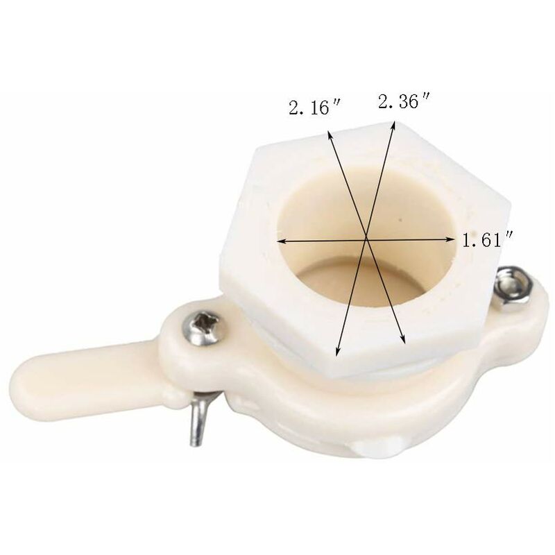 pcs Honey Gate Valve Abs Plastic 2.36″ Extractor Tap Honey Extractor Equipment Honey Tap For Beekeeper (White Honey - Image 2