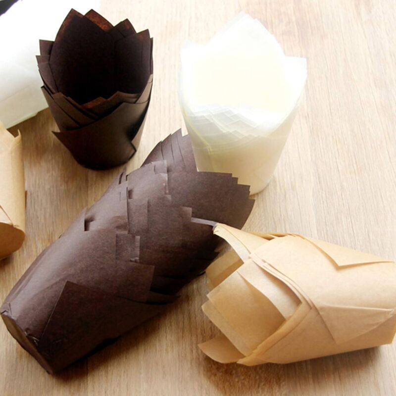150 pcs Baking Paper Muffin Cups Tulip Baking Paper Cups Cupcakes And Muffins For Wedding Party Birthday 5Cm - Image 2