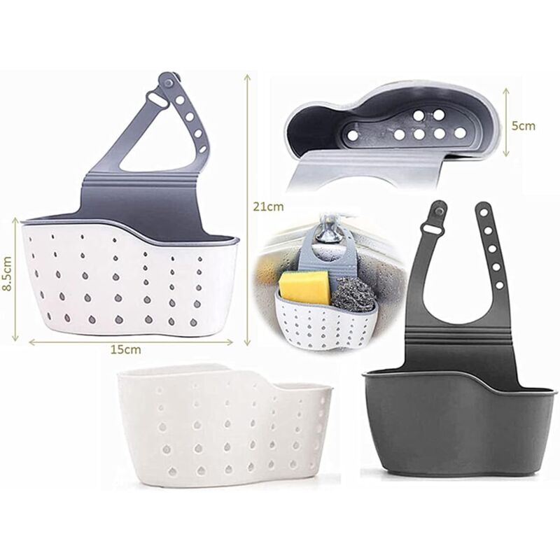 Kitchen Sink Sponge Holder, Hanging Drainer Basket, Hanging Drainer Basket, Sink Storage Shelf, Storage Sponge Holder, - Image 2