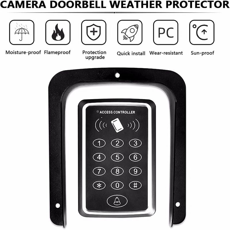 Waterproof Metal Cover For Video Camera, Doorbell, Door Lock, Access Door Knob, Protects Device From Sun And Raindrops, - Image 4