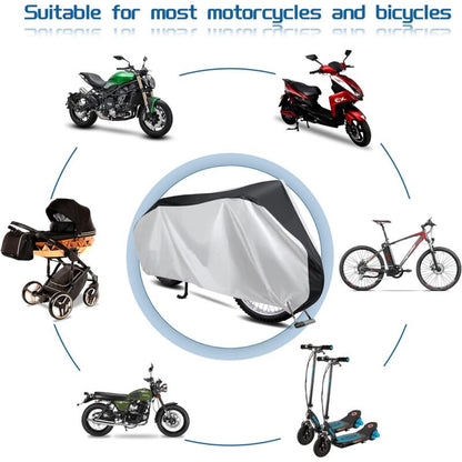 Motorcycle Cover Outdoor, Bicycle Scooter Waterproof Polyester Cover Resistant To Bird Droppings, Water, - Image 2