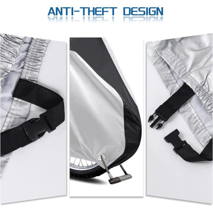 Motorcycle Cover Outdoor, Bicycle Scooter Waterproof Polyester Cover Resistant To Bird Droppings, Water, - Image 3