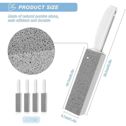 4 Pieces Cleaning Stone With Handle Cleaner, Pumice Stone Cleaning Brush, For Toilet, Kitchen, Bathroom, Pool And Home - Image 2