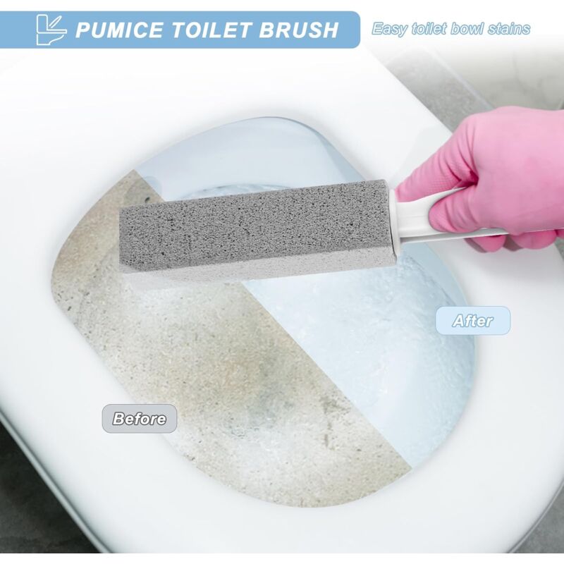 4 Pieces Cleaning Stone With Handle Cleaner, Pumice Stone Cleaning Brush, For Toilet, Kitchen, Bathroom, Pool And Home - Image 3