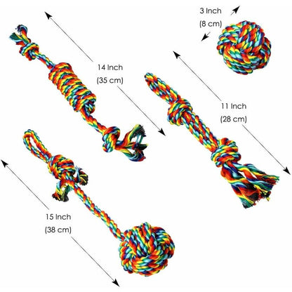 Dog Toys, ROpe Dog Toys, Chew Toys, Interactive Dog Toys, For Small/Medium Dogs (4 Pieces) - Image 3