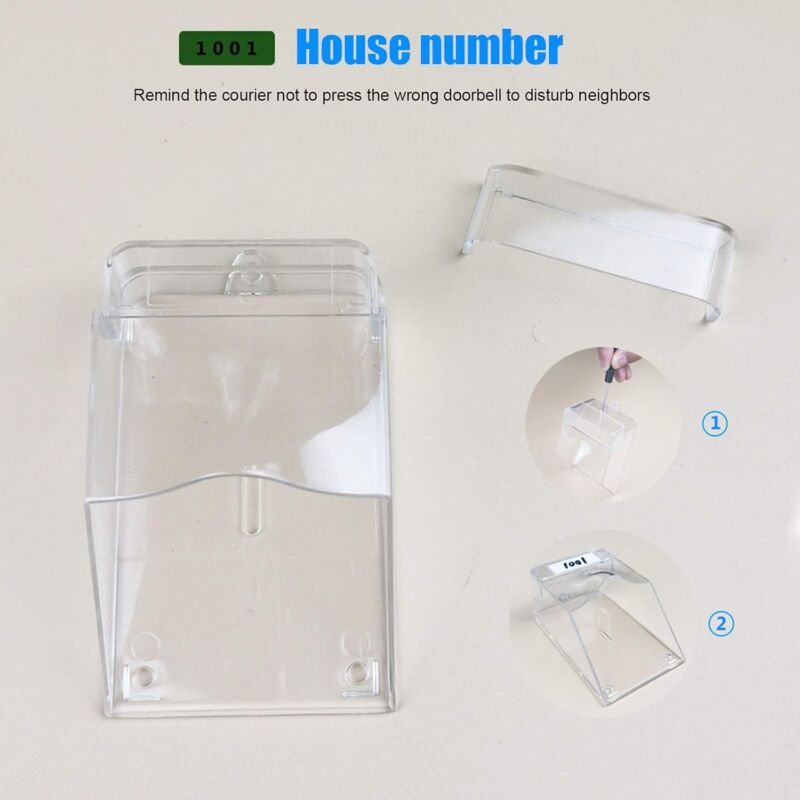 Transparent Protective Cover For Outdoor Doorbell, Waterproof, Wireless, Wall Mount - 11 X 6 X 5 Cm - Image 2