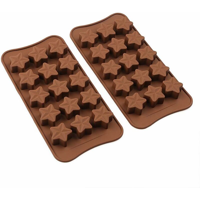 15 Cavity Star Shape Chocolate Mold, Non-Stick Food Grade Silicone Mold Set For Candy Jelly, Ice Cube - Image 3