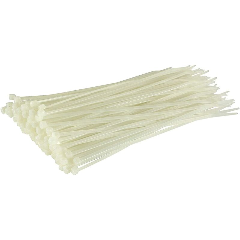 100 Pack Cable Ties, White/Natural, 300Mm X 3.6Mm, Premium Quality Plastic Cable Ties - Image 3