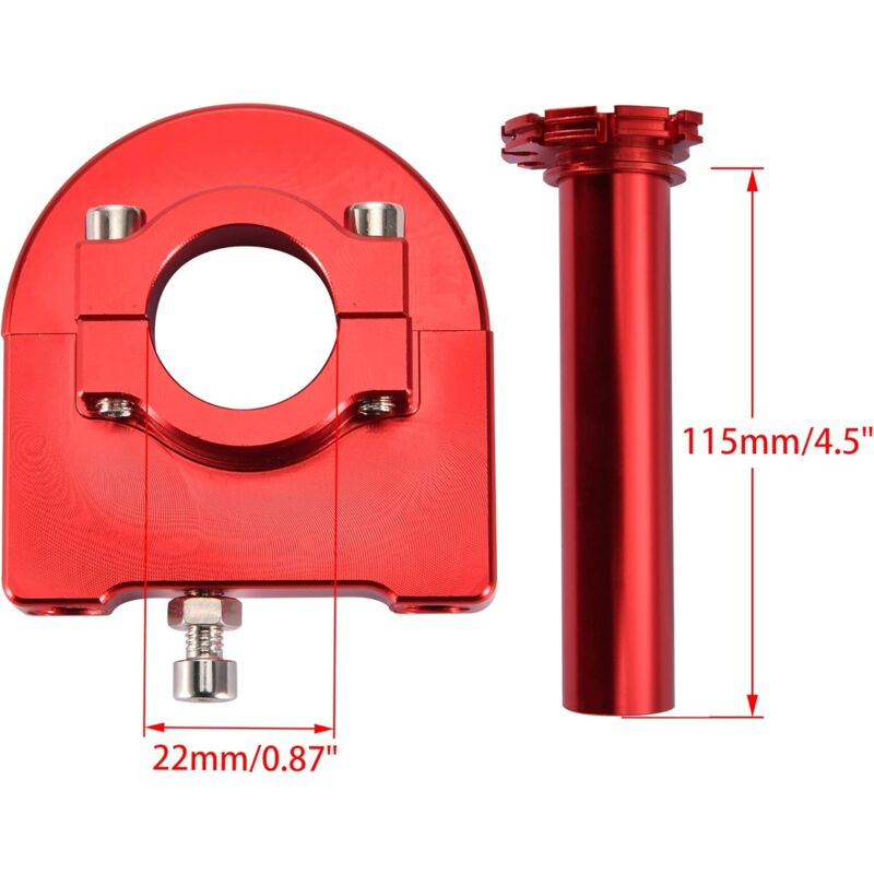 7/8" 22Mm Twist Throttle Grip With Handlebar Clamp Replacement For 50Cc 70Cc 90Cc 110Cc 125Cc Sport Motocross Dirt Pit - Image 2