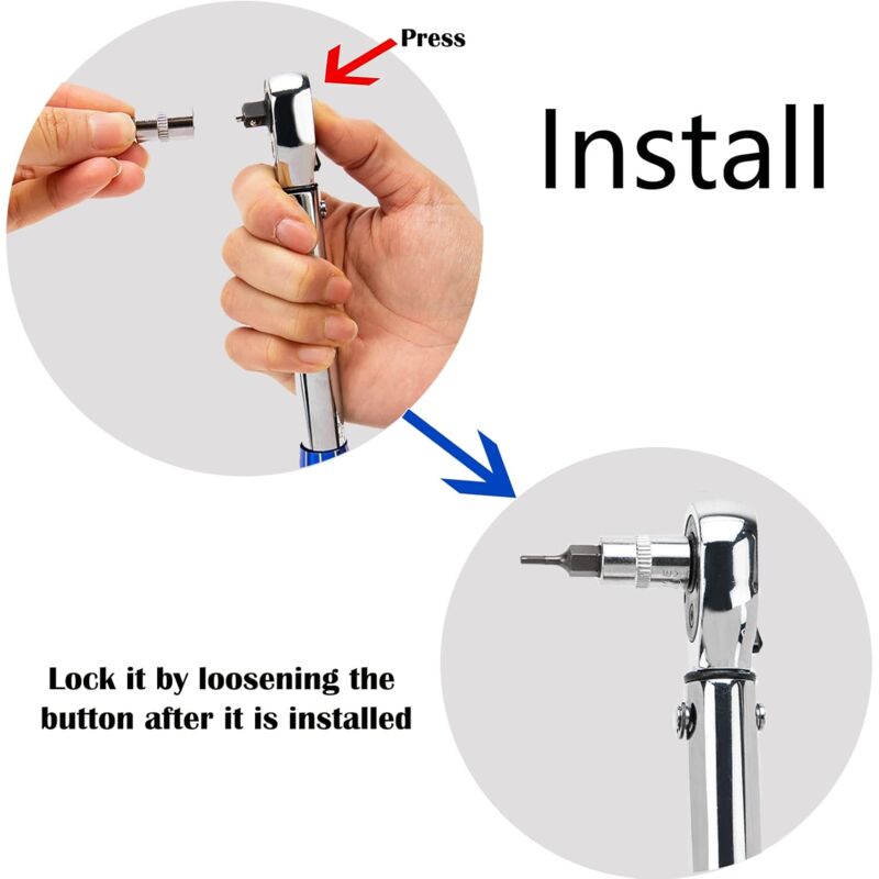 Bicycle Torque Wrench 1/4, Range 2-24Nm/17.7-212.4 In.Lb(Double Scale), Accuracy ±3%, 15 Pieces Bike Maintenance Kit - Image 2