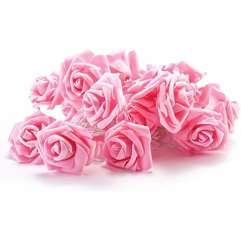 Battery Operated LED String Lights Pink Flowers Pattern Diameter 6Cm, Pe (Polyethylene)., Pink, 3M 20LED - Image 2