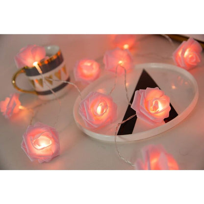 Battery Operated LED String Lights Pink Flowers Pattern Diameter 6Cm, Pe (Polyethylene)., Pink, 3M 20LED - Image 4