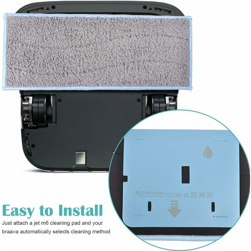 4 Pack Reusable Washable Mop Pads For Braava Jet M6134 - Image 4