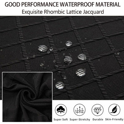Diamond Lattice Waterproof Seat Covers For Dining ROom Chairs, Stretch Kitchen Chair Covers For Dining ROom, Seat - Image 4