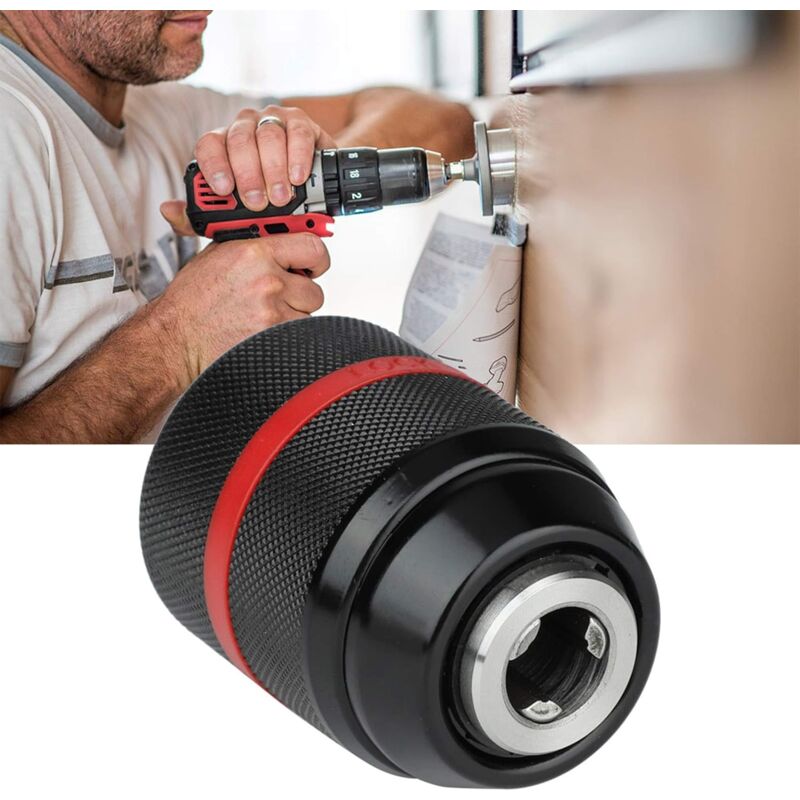 Keyless Drill Chuck, Drill Chuck, Cordless Drill Chuck, 1/2-20Unf 2-13Mm Mount Keyless Hand Drill Chuck Self-Tightening - Image 4