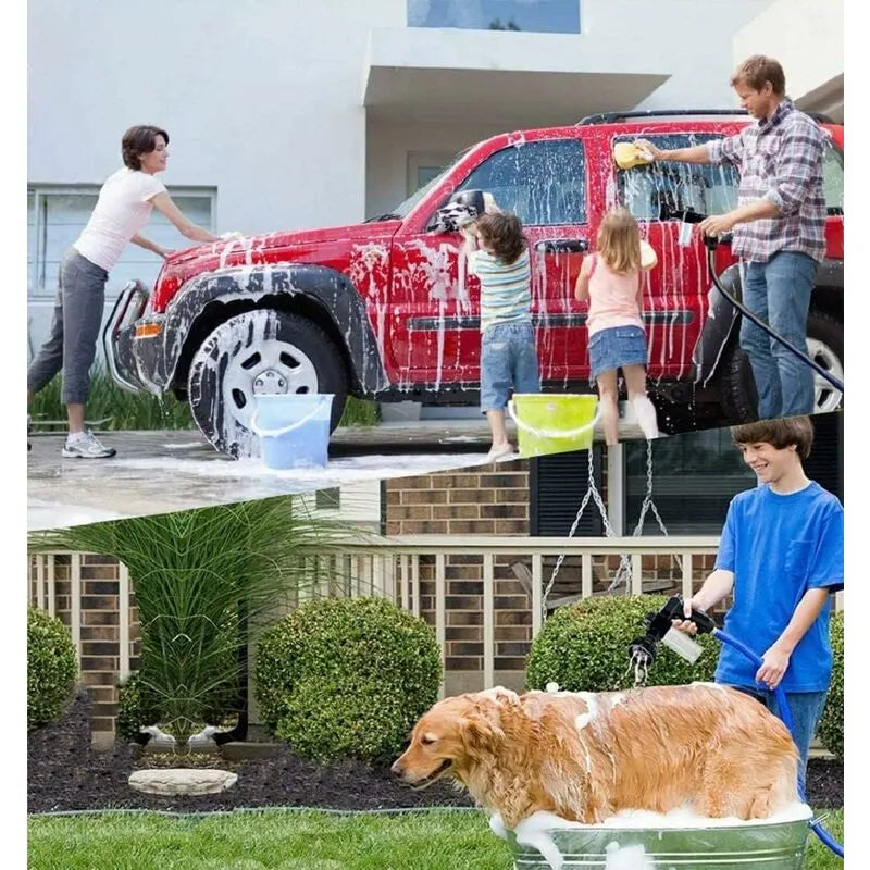 With 8 Watering Modes Garden Foam Sprayer Garden Hose Nozzle Soap Dispenser Gun For Car Washing, Plant Watering And Pet - Image 3