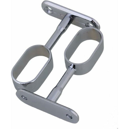 2 pcs 16Mm Silver Plated Zinc Alloy Oval Wardrobe Brackets - Image 2