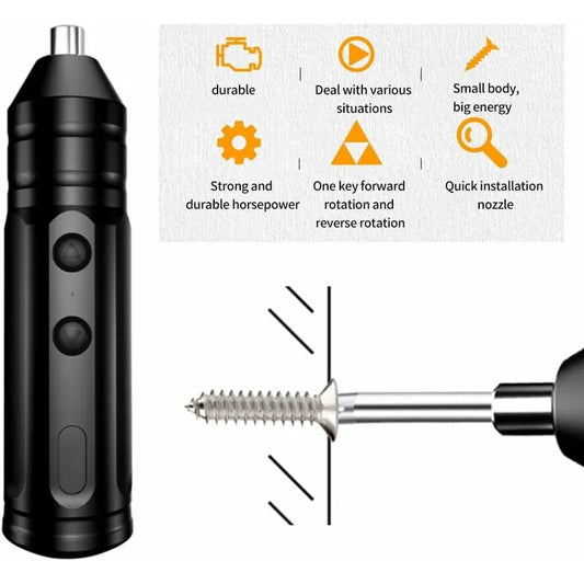 Cordless Electric Screwdriver Kit 250Rpm Mini Drill Usb Rechargeable Portable Auto Repair Tool Kit With Usb - Image 2