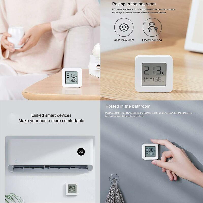 For Xiaomi Mi Hygrometer Digital Thermometer Bluetooth Thermometer Professional Home Indoor Humidity And Temperature - Image 2