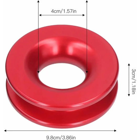 Recovery Ring Set, Safe Synthetic Soft Shackle ROpe High Strength Anti-Rust For Atv For Truck For Car(Red) - Image 2