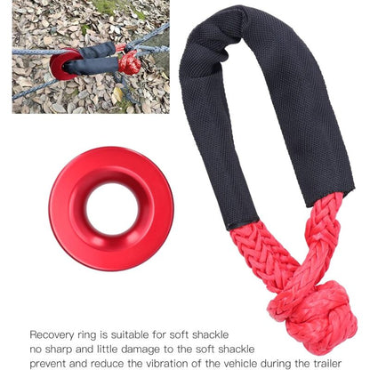 Recovery Ring Set, Safe Synthetic Soft Shackle ROpe High Strength Anti-Rust For Atv For Truck For Car(Red) - Image 3