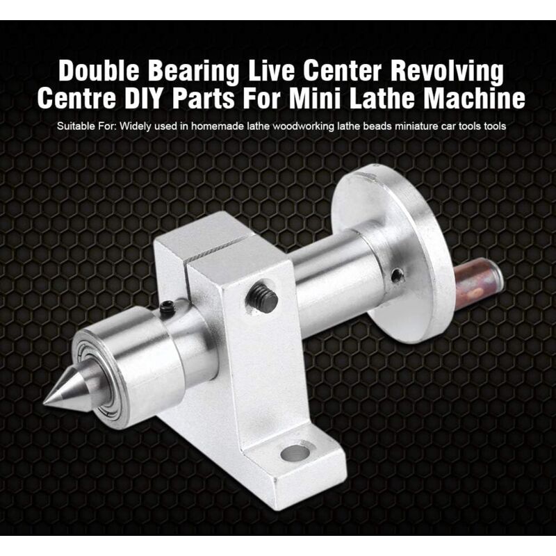 Turning Center ROtating Center Accessory For Lathe Machine Mini Ball Bearing With 2 Wrenches Woodworking Carpentry - Image 2