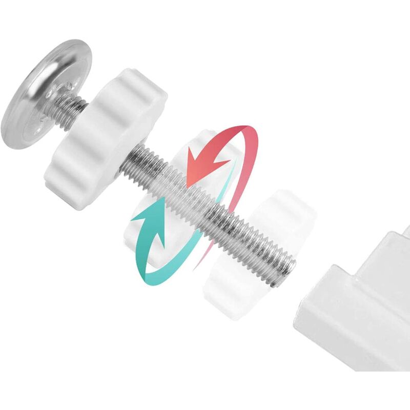 8 pcs Pressure Mounted Baby Proofing Wall Guards, Threaded Spindle ROds, Baby Safety Buffers For Stairs Doors, For - Image 3