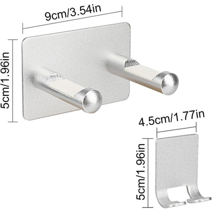 Universal Hair Dryer Holder Stainless Steel No Drilling Wall Mount Hair Dryer Holder Stick-On Holder Universal Holder - Image 2