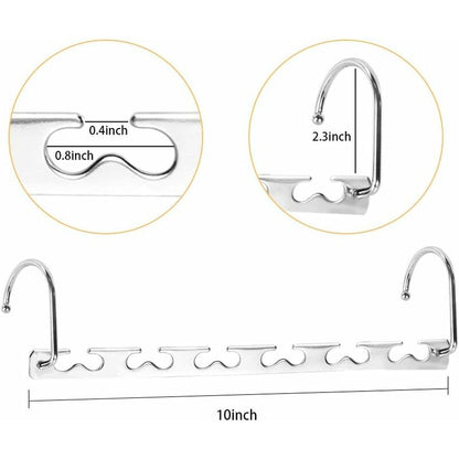Space Saving Hangers, Magic Metal Hangers Stainless Steel Non-Slip, Multifunctional Space Saving Hanger Organizer In - Image 2
