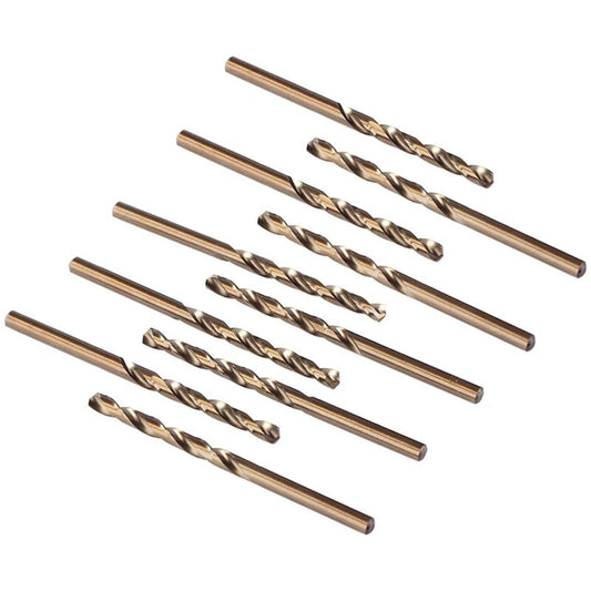 10 pcs M35 Hss Cobalt Drill Bit Set, Steel Twist Drill Bit, Drill Diameter 0.8Mm
