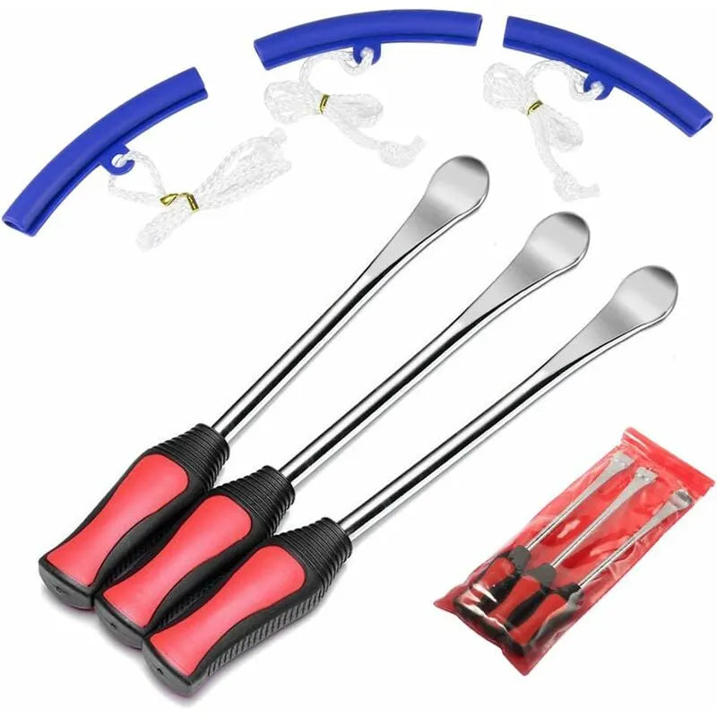 Spoons Tire Lever Tool 3 Spoons Pneumatic Tool Lever With 3 Rim Protectors For Car Motorcycle Accessory