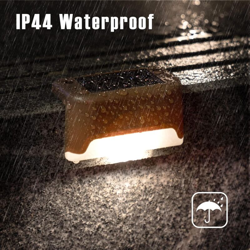 12 Pack Solar Lights Waterproof Solar Powered Lights For Deck, Stairs, Fence, Yard, Patio And Driveway (Warm White) - Image 3