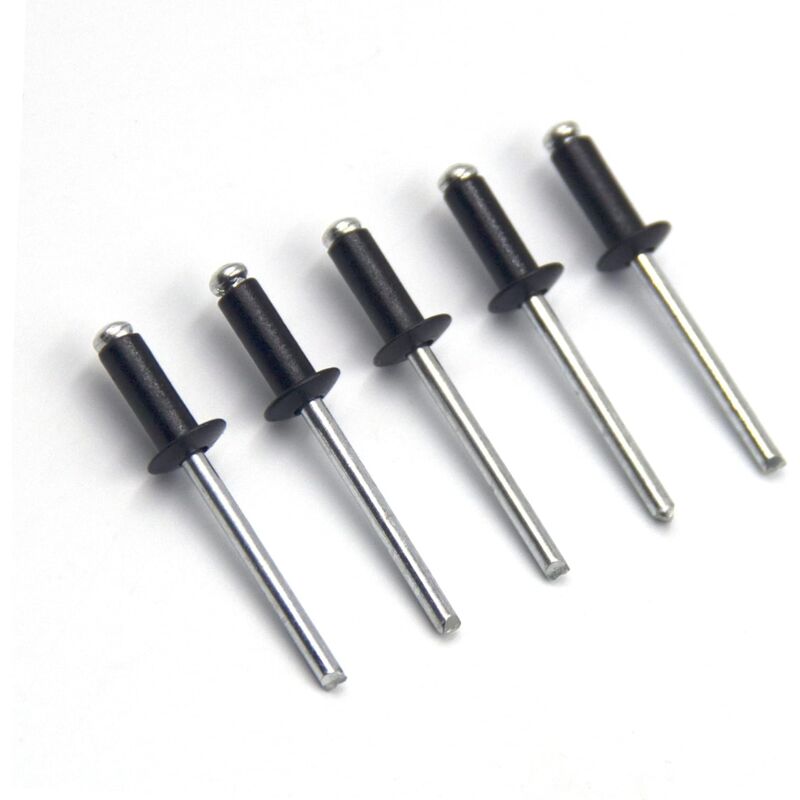 100 pcs 4.8 X 12Mm Aluminum Blind Rivets, Open End Rivets, Pop Rivets, Pack Of 100 (Black) - Image 3