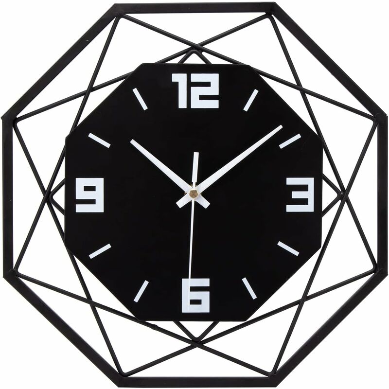 Wall Clock Wood Metal 30Cm Silent Non Ticking Wall Clock Living ROom Bedroom Kitchen Office Large Wall Clock Modern