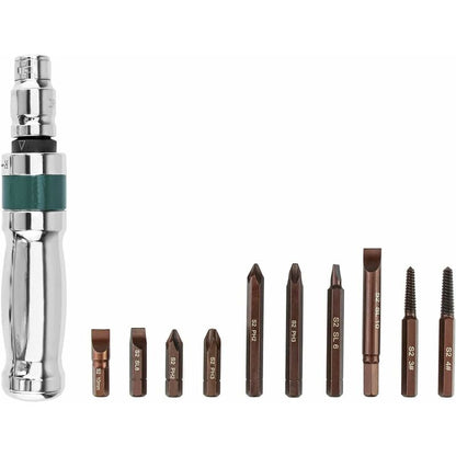 Impact Screwdriver Set, Impact Driver + Adapter + Bits, 12 Pieces, 1/2" - Image 2
