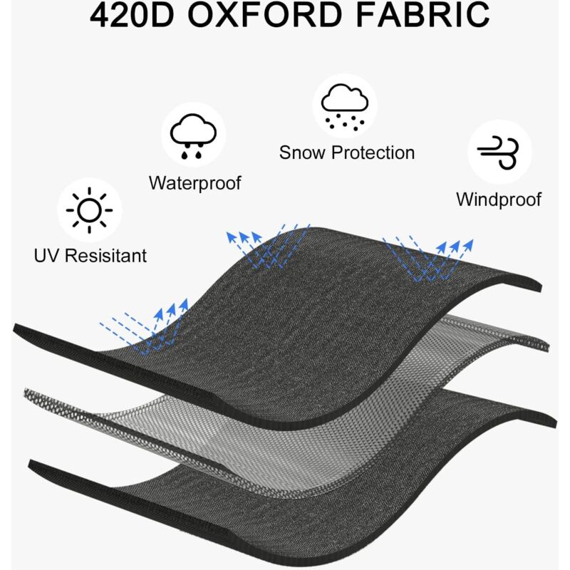 1000L Ibc Tank Cover, 420D Water Tank Cover, Anti-Uv Tank Protection Cover, Ibc Tank Protective Cover With Zipper, 120 - Image 3