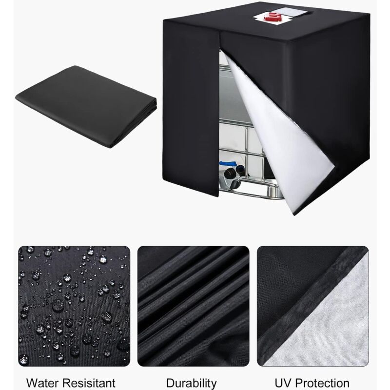 1000L Ibc Tank Cover, 420D Water Tank Cover, Anti-Uv Tank Protection Cover, Ibc Tank Protective Cover With Zipper, 120 - Image 4