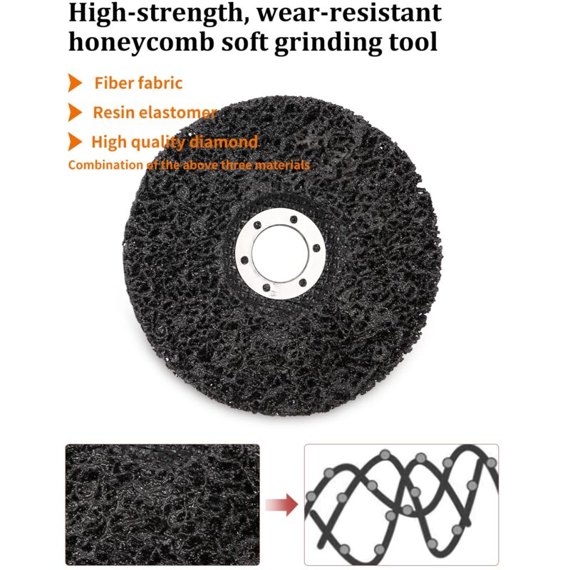 5 pcs Grinding Disc, 125 X 22 Mm, Abrasive Disc For Angle Grinder, Csd Abrasive Cleaning Disc Coarse Cleaning Discs For - Image 4