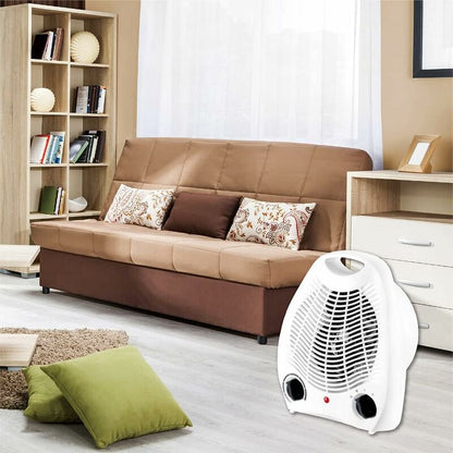 Electric Fan Heater, Electric Stove, 1000W / 2000W, Hot Air Thermo Convector 2 Powers Intuitive Button, Silent, Portable - Image 3