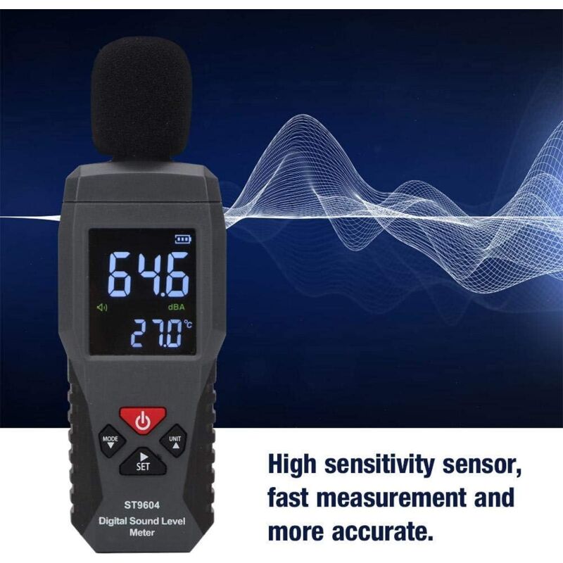 Sound Level Meter Smart Sensor Sound Level Meter Sound Level Recorder Noise Tester Digital Audio Sound Meter, Measuring - Image 2