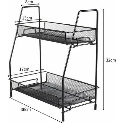 Spice Rack 2 Layer Metal Spice Rack Large Vertical Spice Rack - Image 3