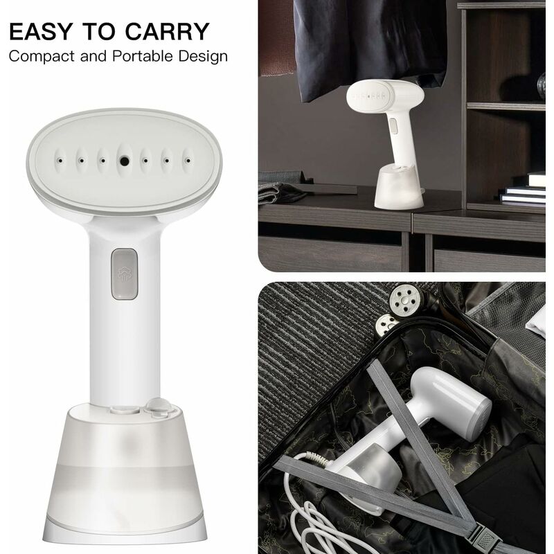 Portable Travel Vertical Steamer, 230Ml, 1200W Handy Steam Iron Fast Heat-Up, 18G/Min Steam, For Clothes, Curtains, - Image 2