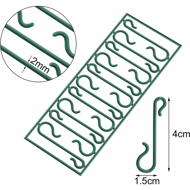 Green Christmas Tree Hooks Christmas Hook Mini Hangers For Christmas Tree, Christmas Wreath, Christmas Vine (200) - Image 2