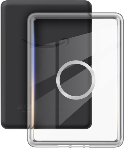 360° Rotating & Detachable Magnetic Case for 7" Kindle Paperwhite 12th Generation (2024)  – Auto Wake/Sleep, Hands-Free Stand, Clear Back Cover(Light blue) - Image 6