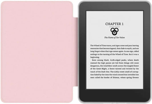 360° Rotating & Detachable Magnetic Case for 7" Kindle Paperwhite 12th Generation (2024)  – Auto Wake/Sleep, Hands-Free Stand, Clear Back Cover(pink) - Image 3