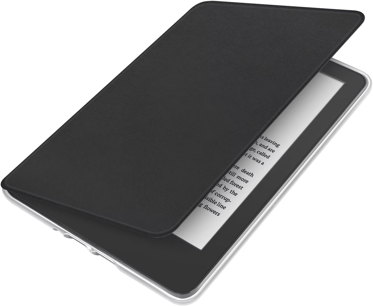 360° Rotating & Detachable Magnetic Case for 6.8" Kindle Paperwhite 11th Generation (2021)  – Auto Wake/Sleep, Hands-Free Stand, Clear Back Cover (black) - Image 2