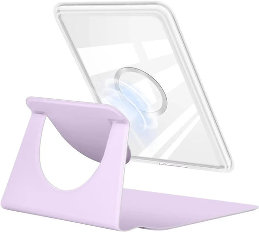 360° Rotating & Detachable Magnetic Case for 6.8" Kindle Paperwhite 11th Generation (2021)  – Auto Wake/Sleep, Hands-Free Stand, Clear Back Cover (Light purple) - Image 4