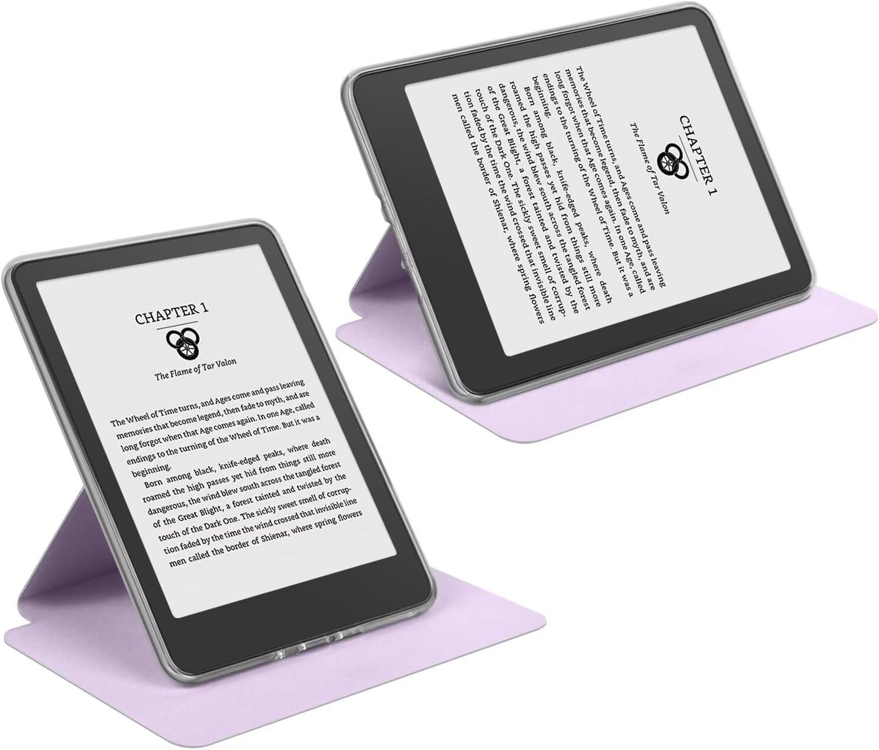 360° Rotating & Detachable Magnetic Case for 6.8" Kindle Paperwhite 11th Generation (2021)  – Auto Wake/Sleep, Hands-Free Stand, Clear Back Cover (Light purple) - Image 5