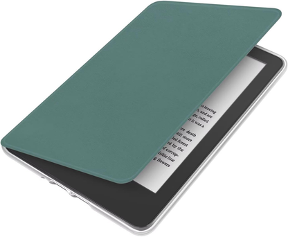 360° Rotating & Detachable Magnetic Case for 7" Kindle Paperwhite 12th Generation (2024)  – Auto Wake/Sleep, Hands-Free Stand, Clear Back Cover (Dark Green) - Image 2